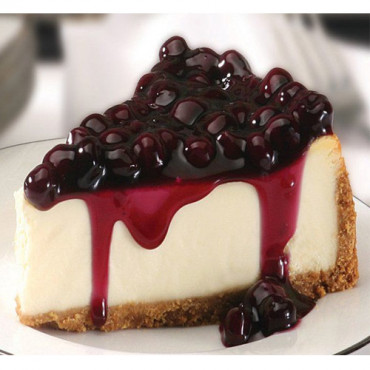 Blueberry Cold Cheesecake Slice