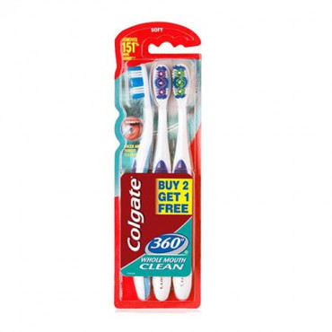 Colgate 360 Charcoal Gold Soft Toothbrush (Buy 2 Get 1 FREE)