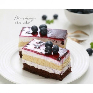 Blueberry Cake Slice