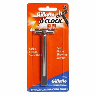 Gillette 7'O Clock PII Twin Blade System Razor 1N